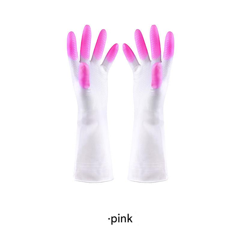 Image of colourful kitchen cleaning gloves