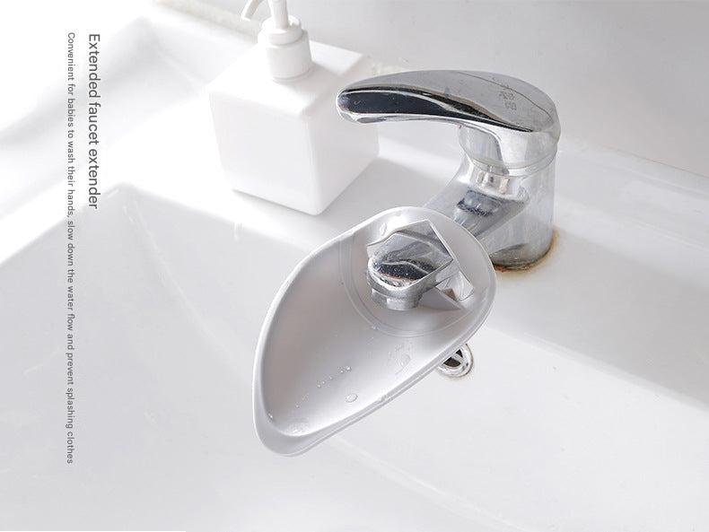 Handwashing with convenience using kids faucet tool