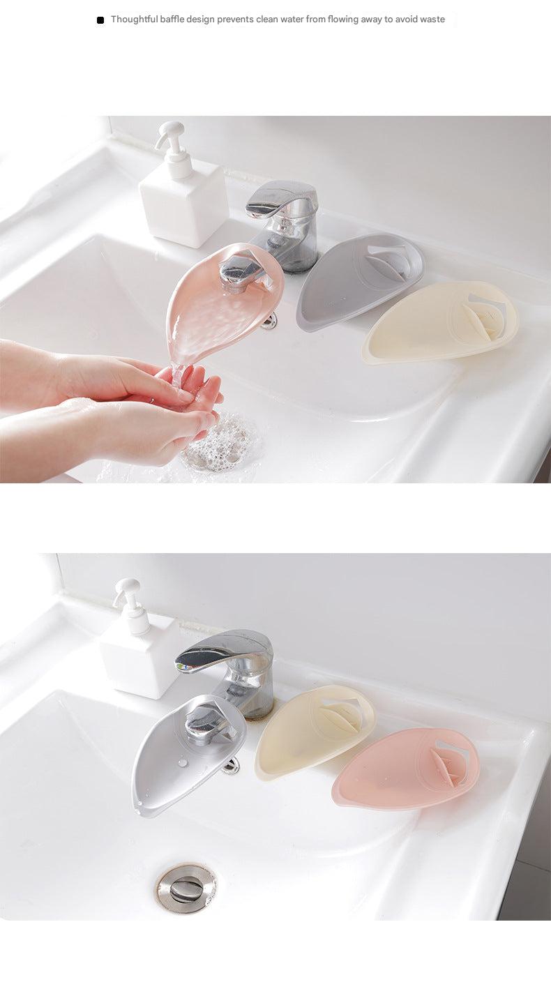 Beautiful beige kitchen faucet extender