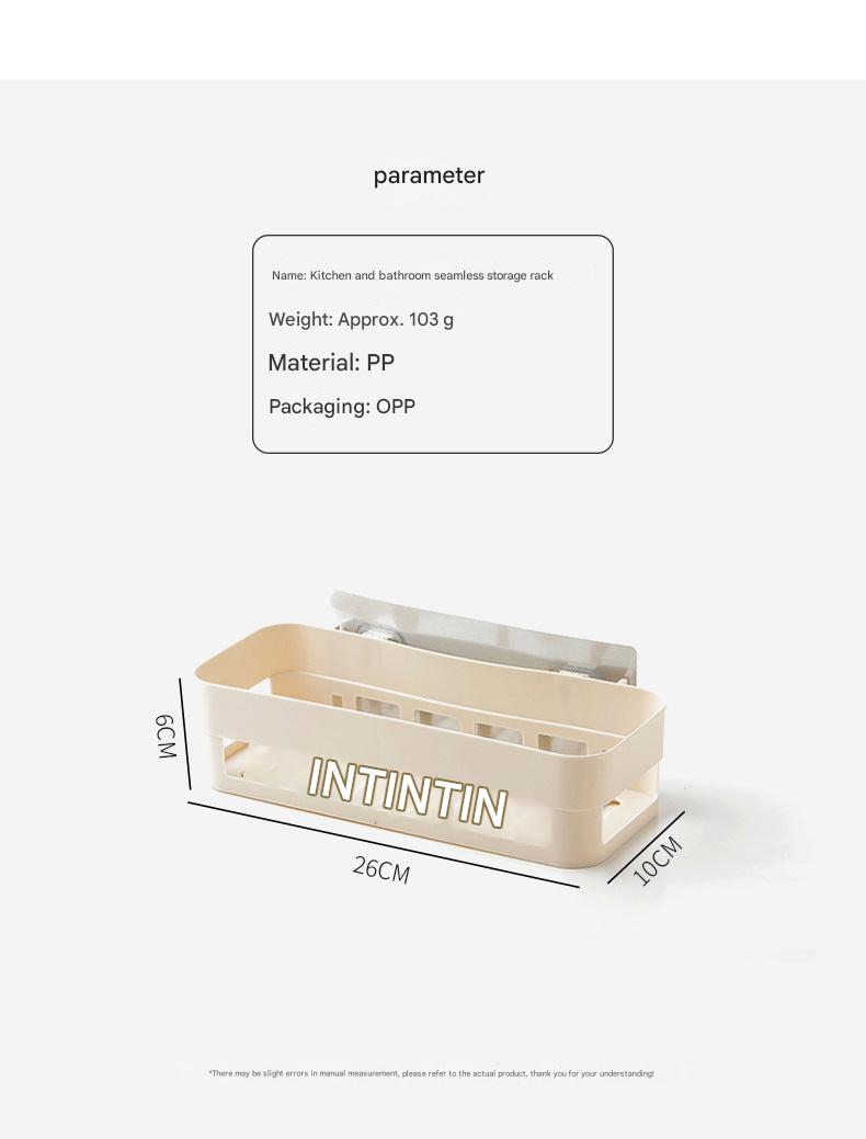 Wall-mounted bathroom organiser white