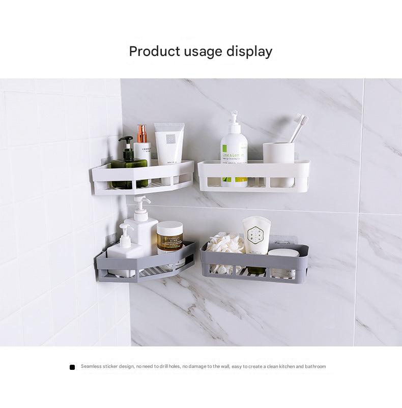 Wall-mounted bathroom organiser beige