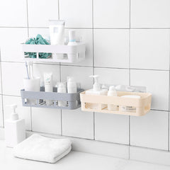 Wall-mounted bathroom organiser grey
