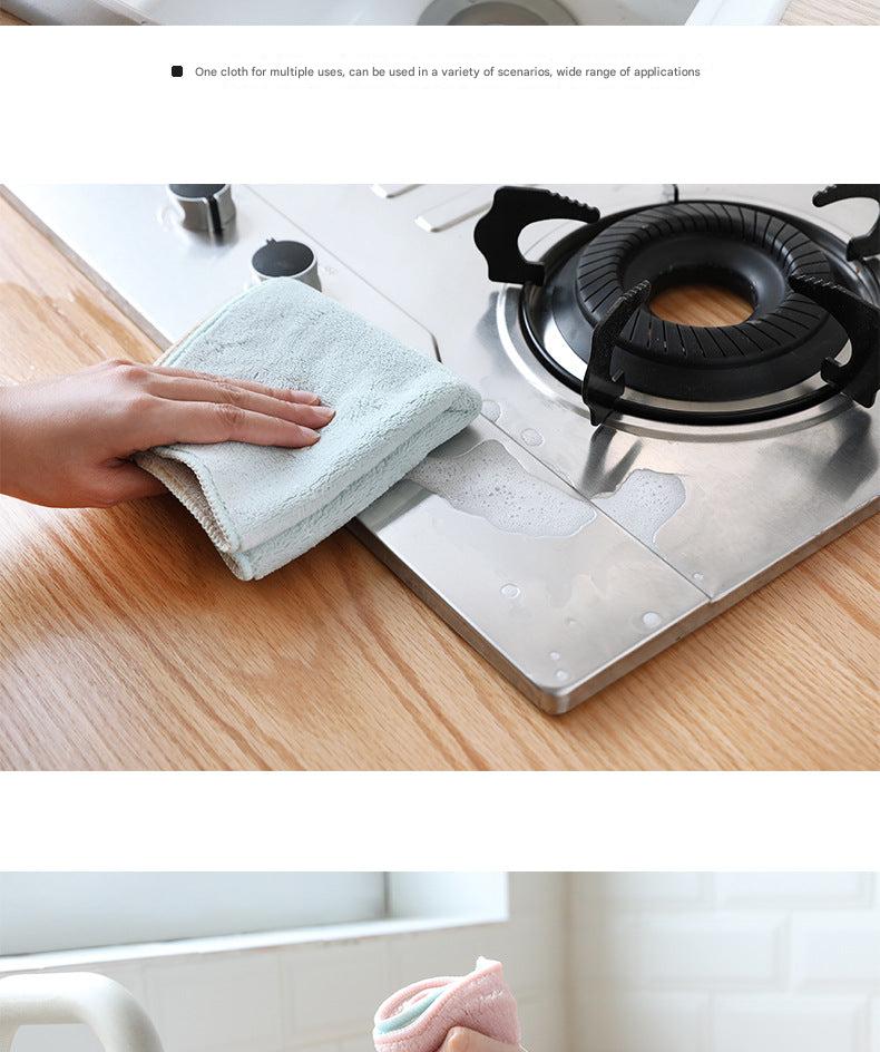 Thick double-sided dish towel for kitchen cleaning