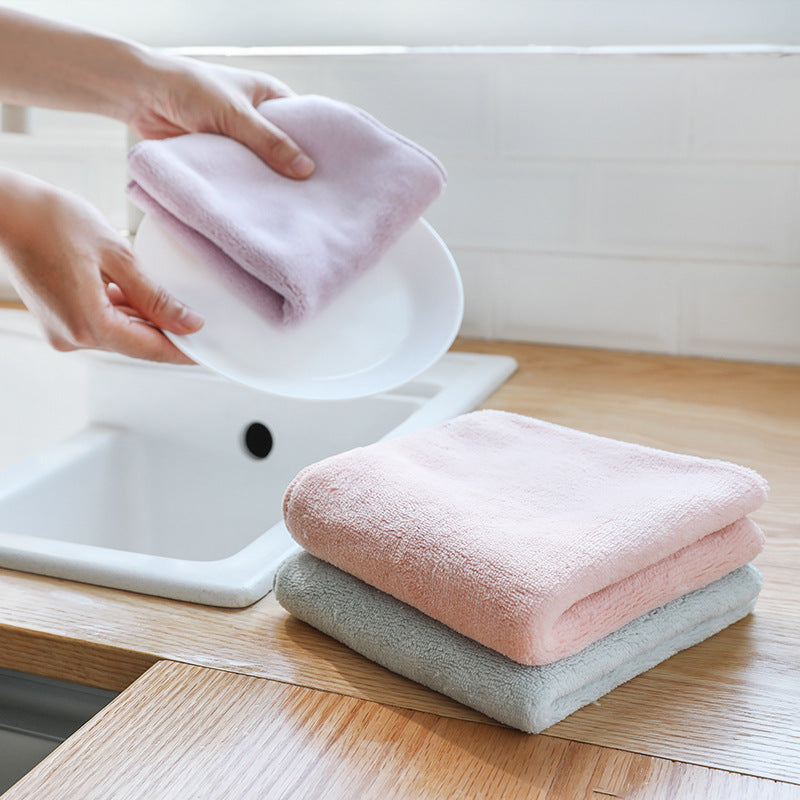 Thick double-sided dish towel for kitchen cleaning