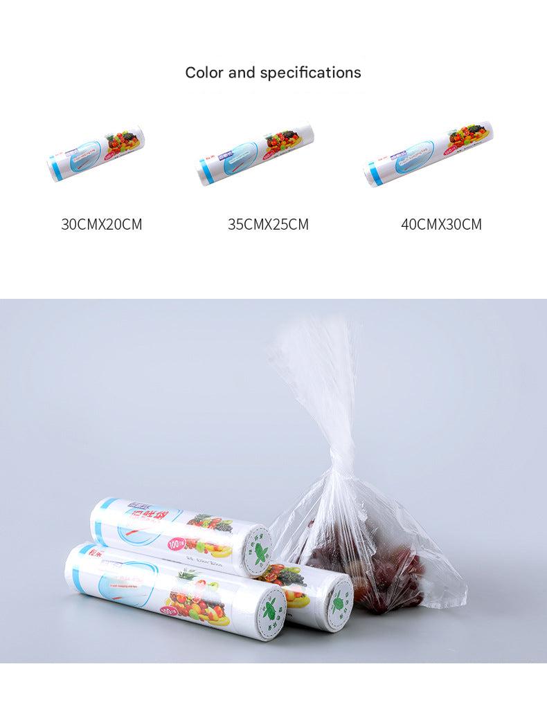 Thick disposable freezer bag showing versatility