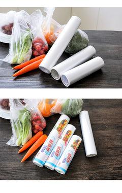 Thick plastic bags for freezing meals