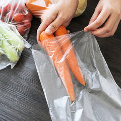 Various sizes of plastic storage bags