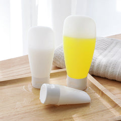 Leak-proof travel bottle set for liquids