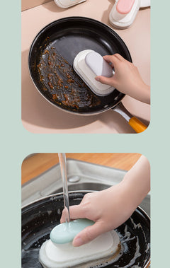 Lightweight cleaning brush in action