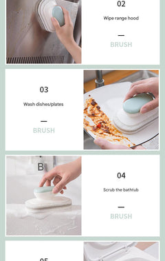 Versatile cleaning brush with ergonomic grip