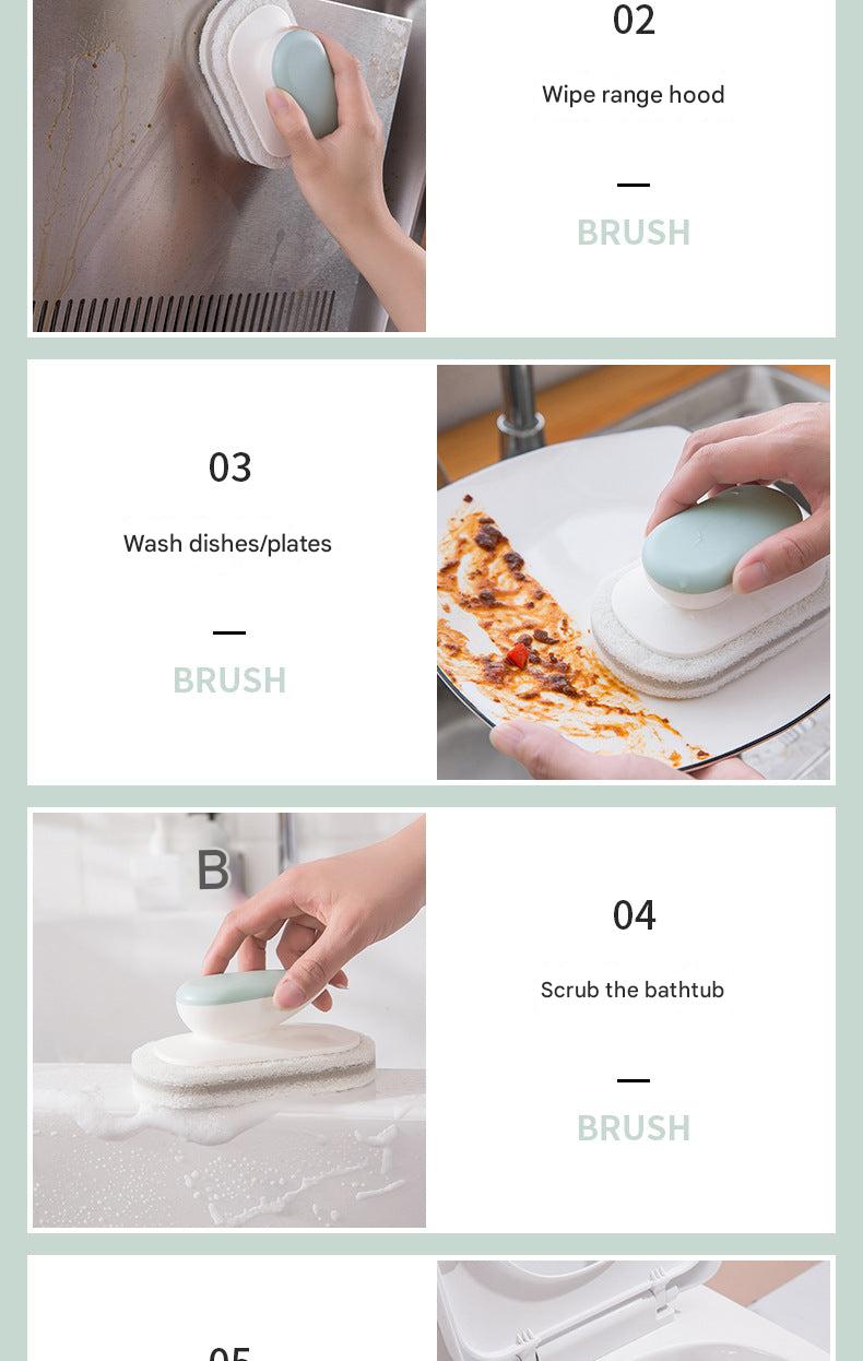 Versatile cleaning brush with ergonomic grip
