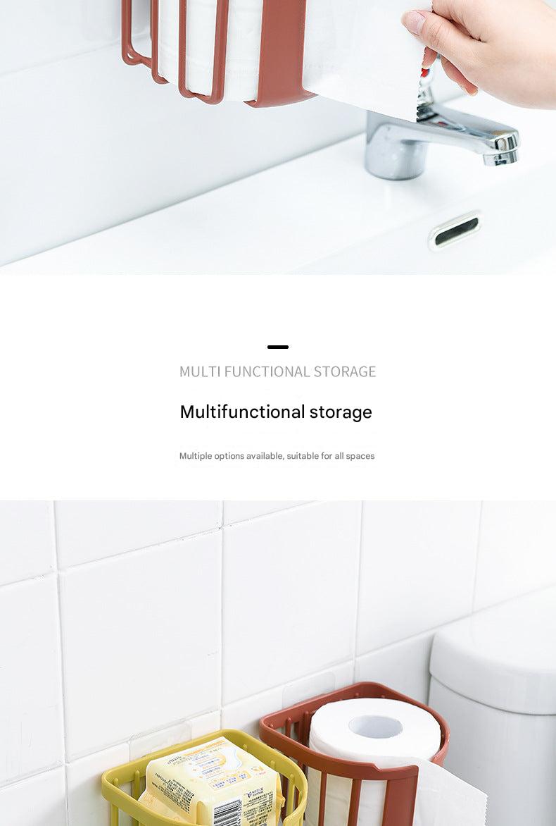 Multi-colour wall-mounted tissue holder set