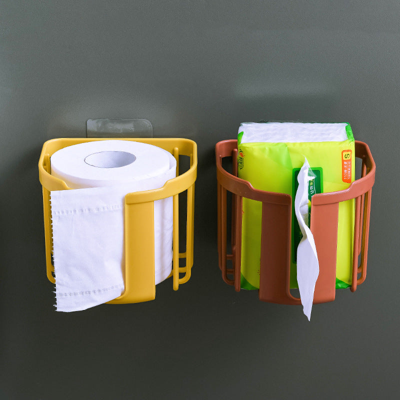 Wall-mounted tissue holder blue in kitchen