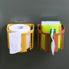 Wall-mounted tissue holder blue in kitchen