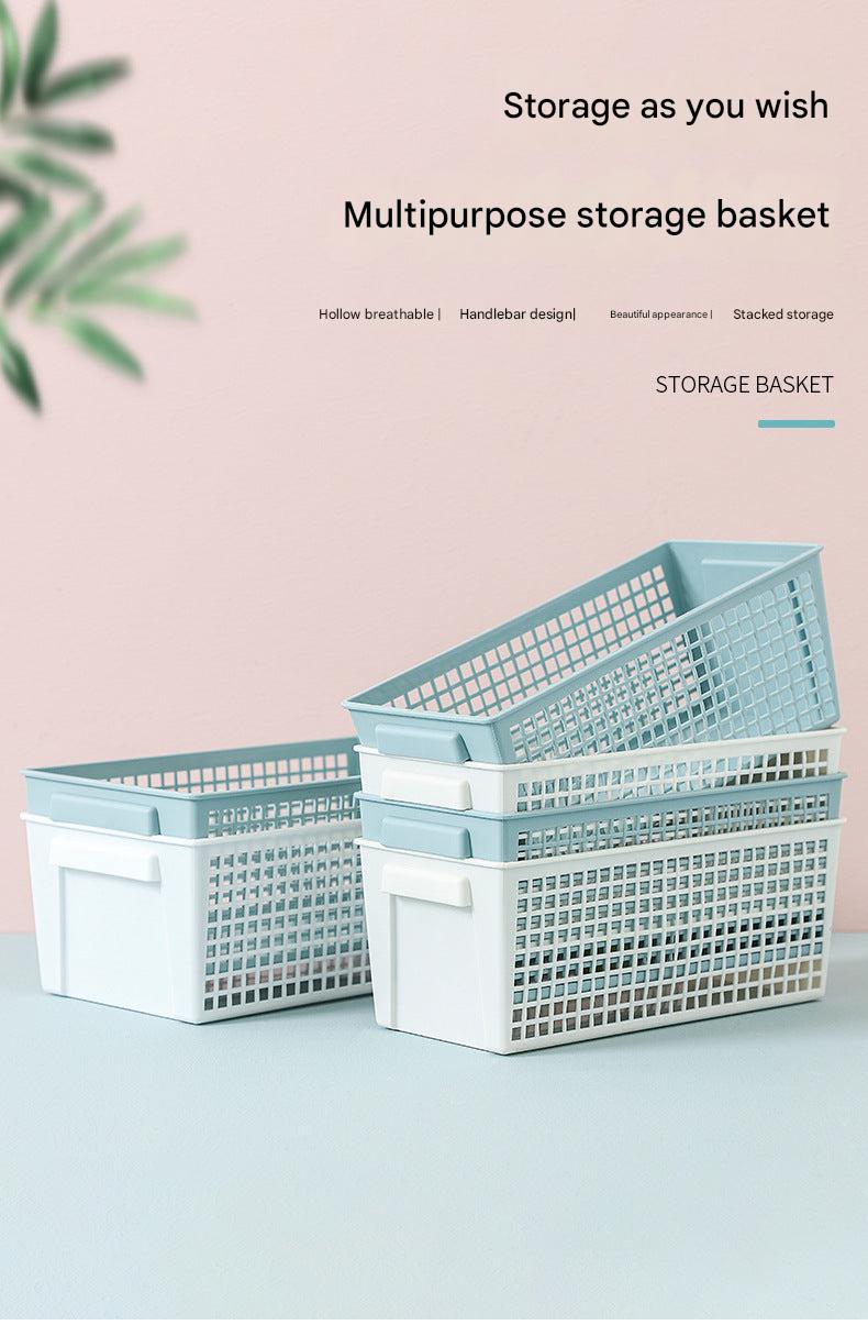 Stylish white storage basket in modern design