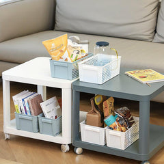 Stylish white storage basket in modern design