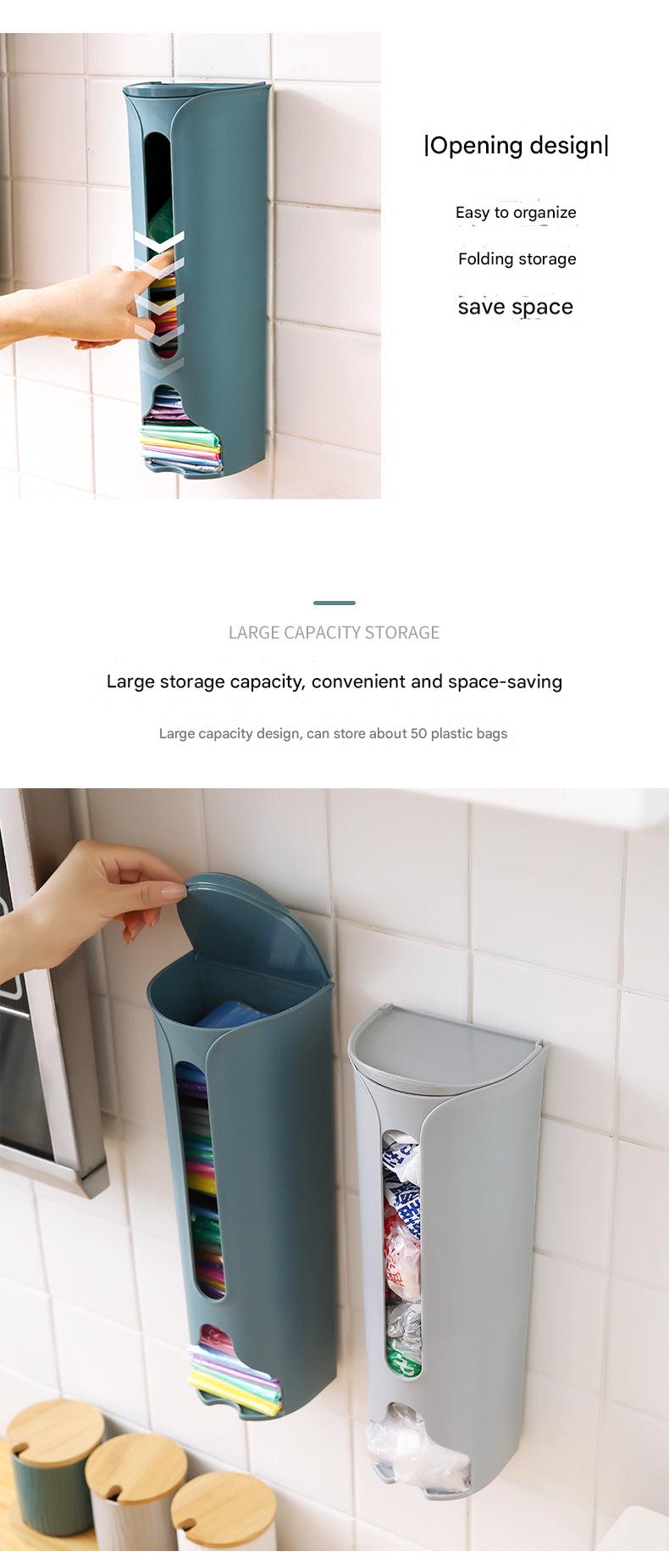 living room with trash bag organiser