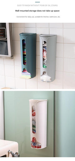 compact trash bag box mounted on wall