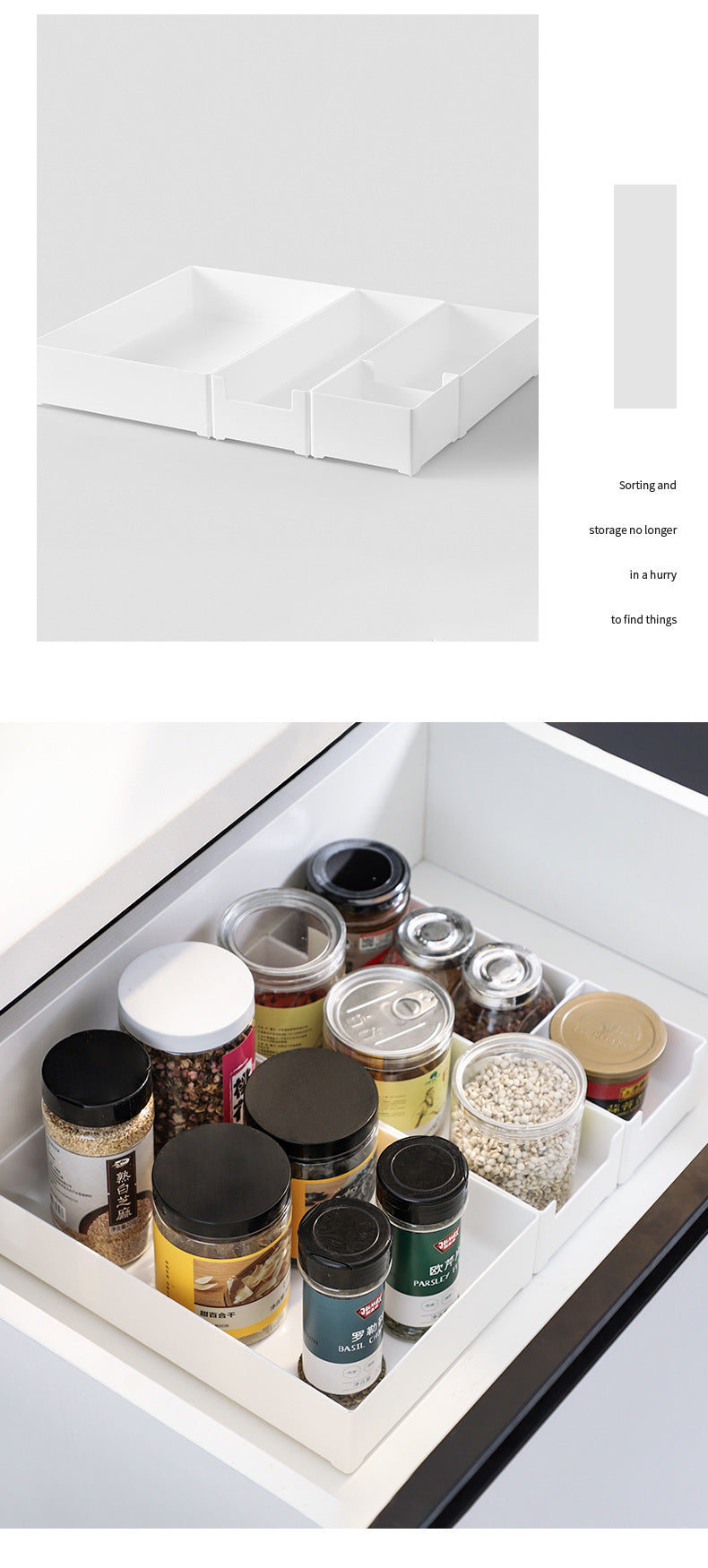 Large plastic storage box suitable for kitchen image 3