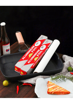 aluminium foil roll with food