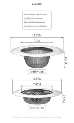 Modern design stainless steel sink strainer showcased