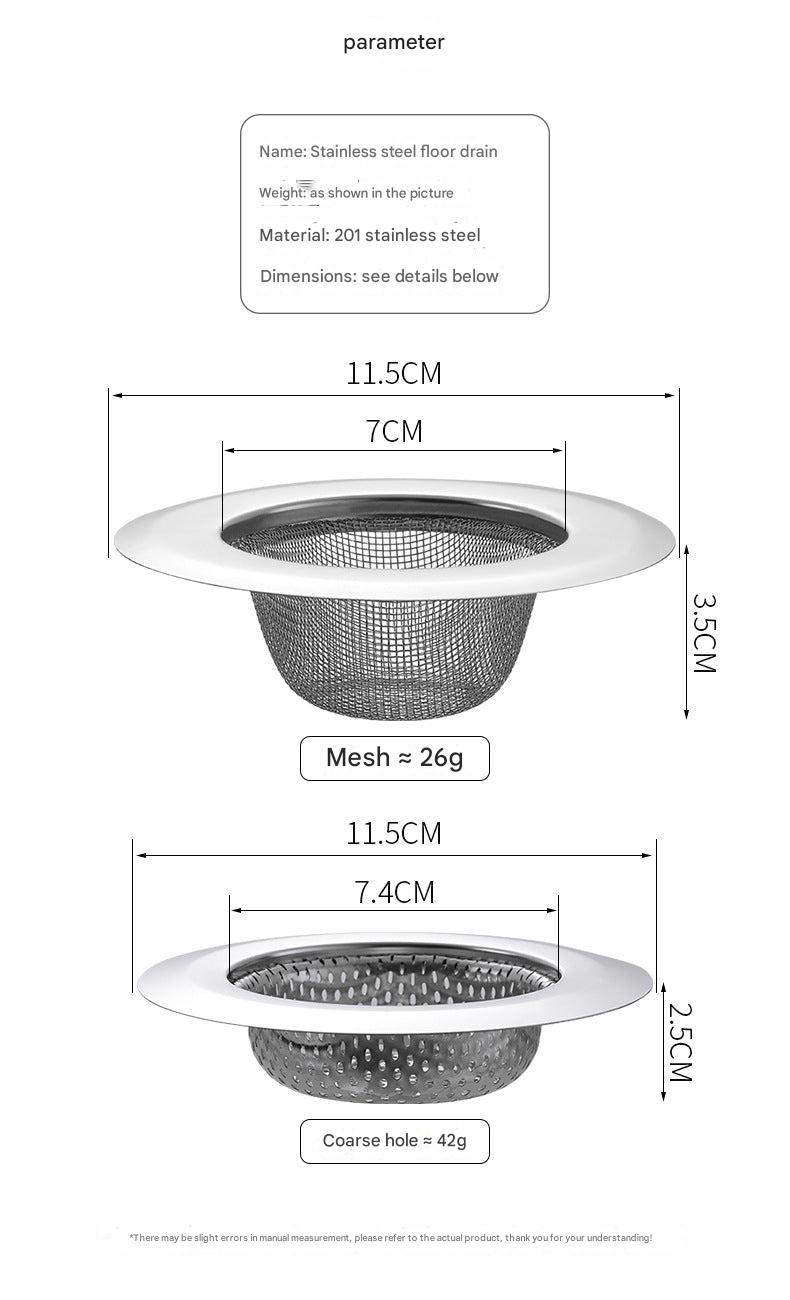 Modern design stainless steel sink strainer showcased