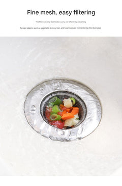 Stainless steel sink strainer with anti-clog filter