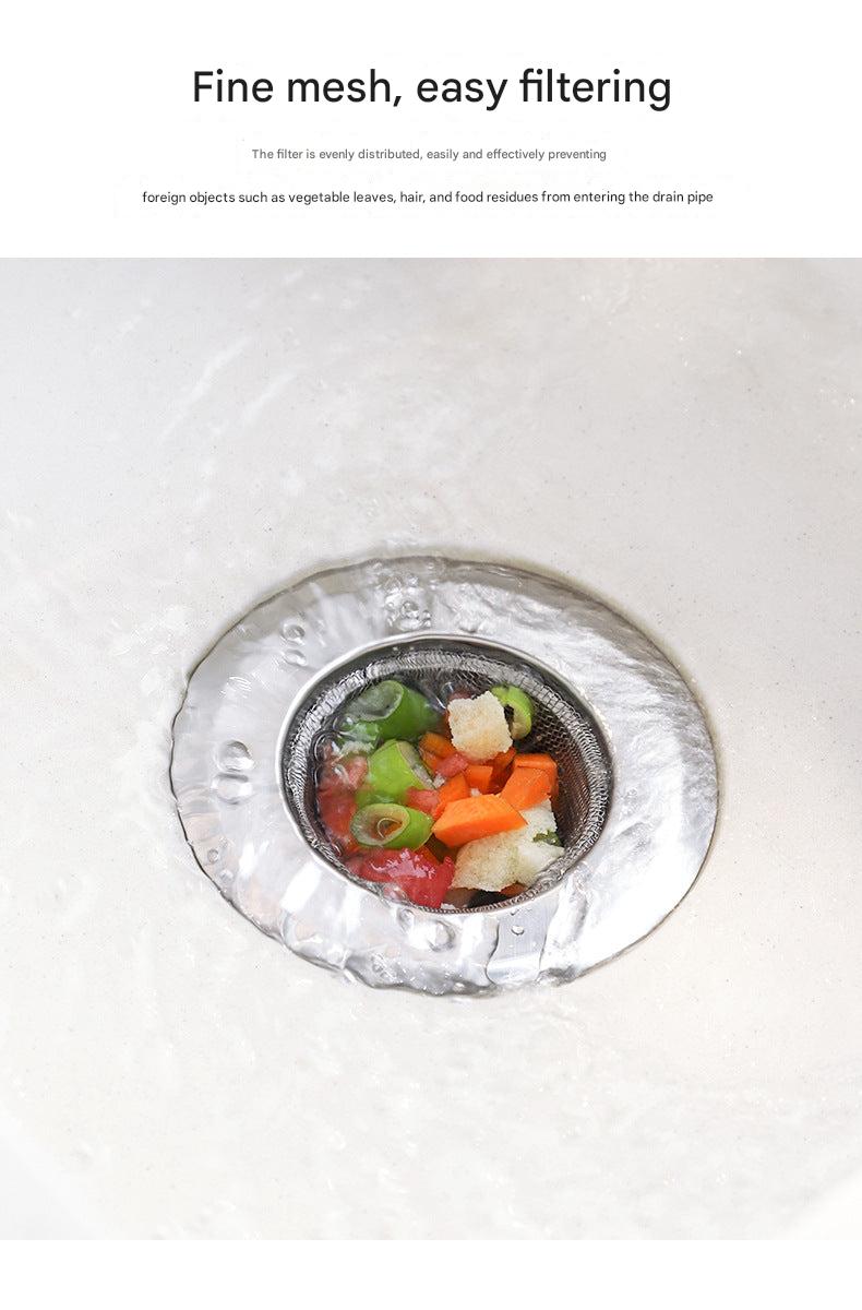 Stainless steel sink strainer with anti-clog filter