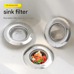 Stainless steel sink strainer displayed in modern kitchen