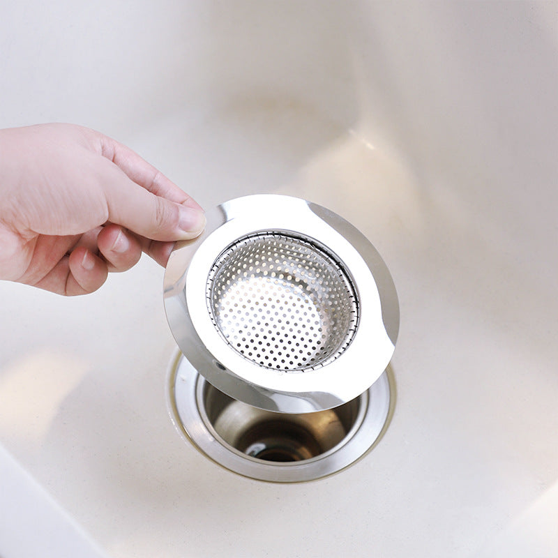 Stainless steel sink strainer with anti-clog filter