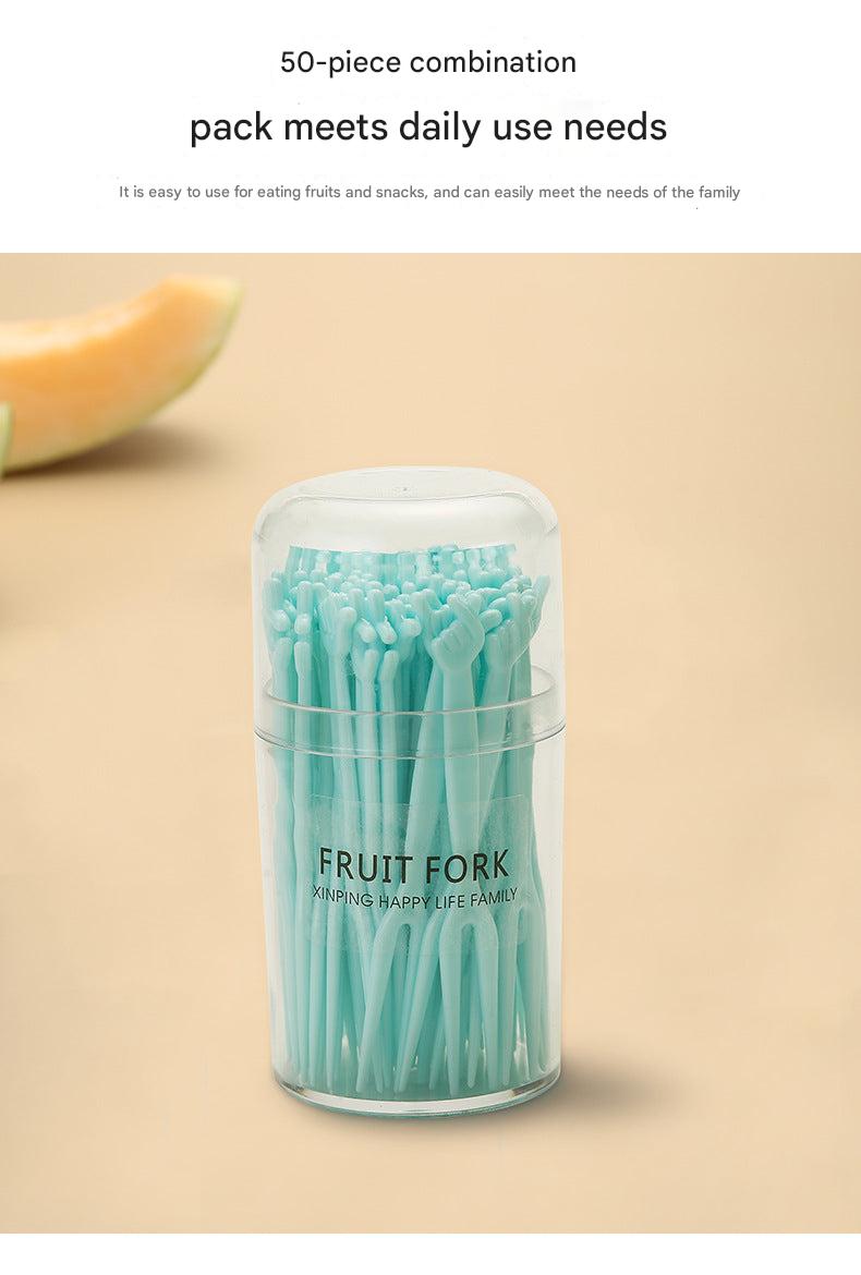 colorful forks used for snacks at a party