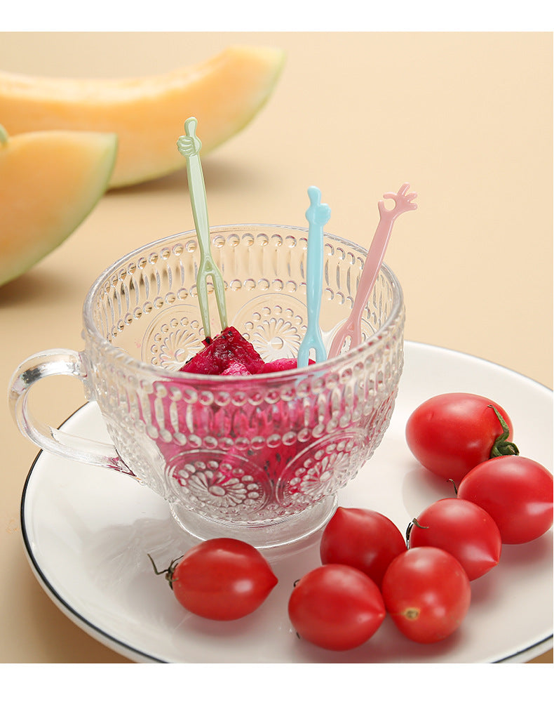 assorted disposable forks in vibrant colors