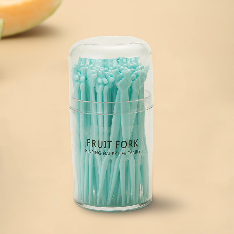 assorted disposable forks in vibrant colors
