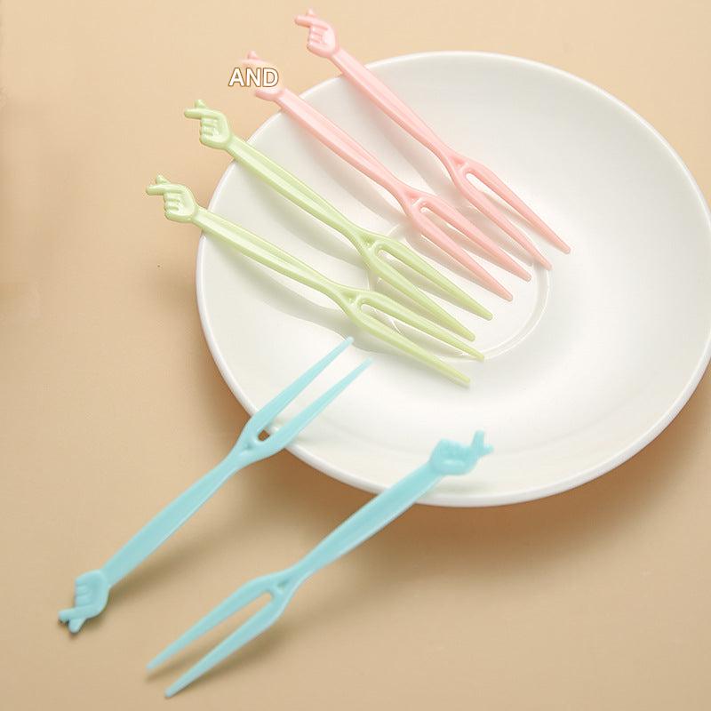 colorful disposable forks displayed in a party setting