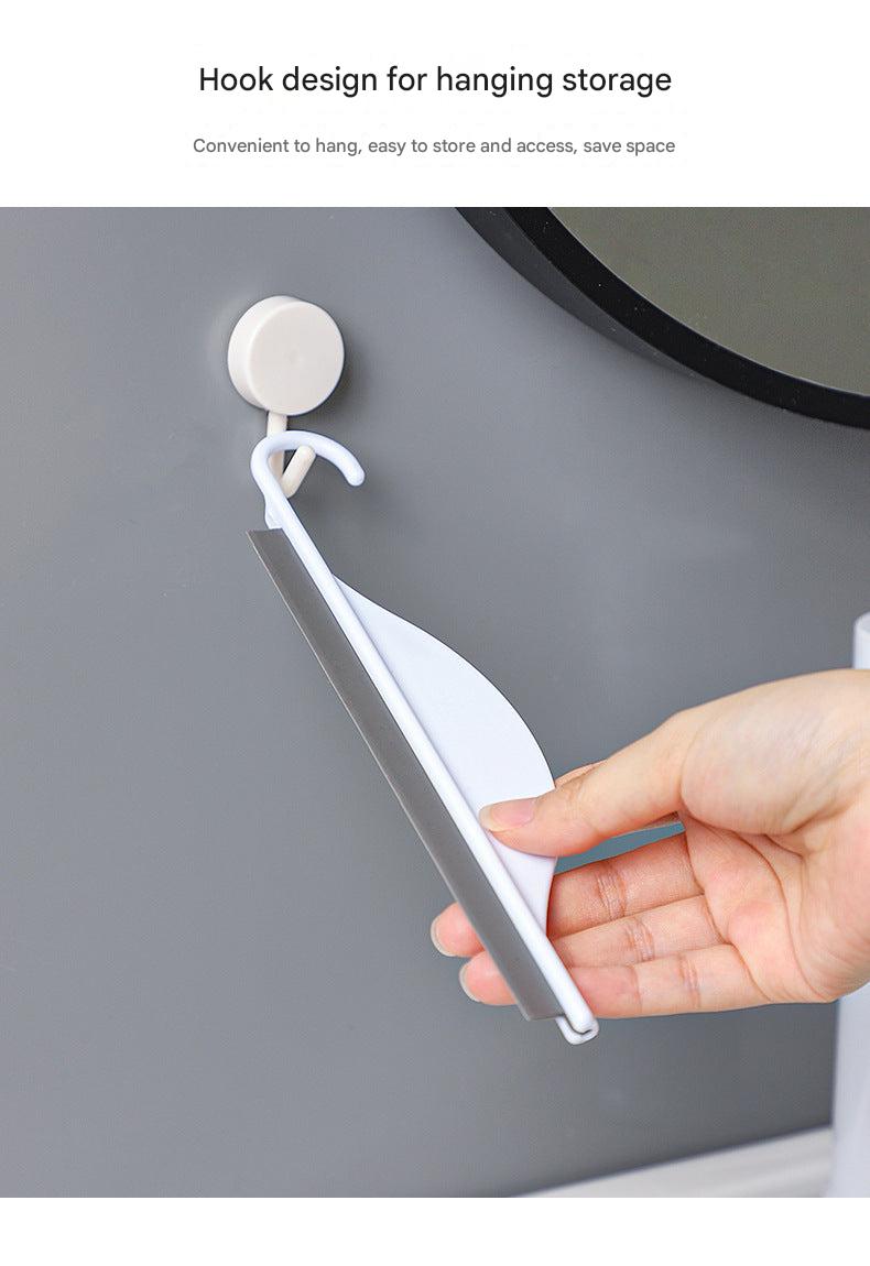 squeegee showcased on a bathroom surface
