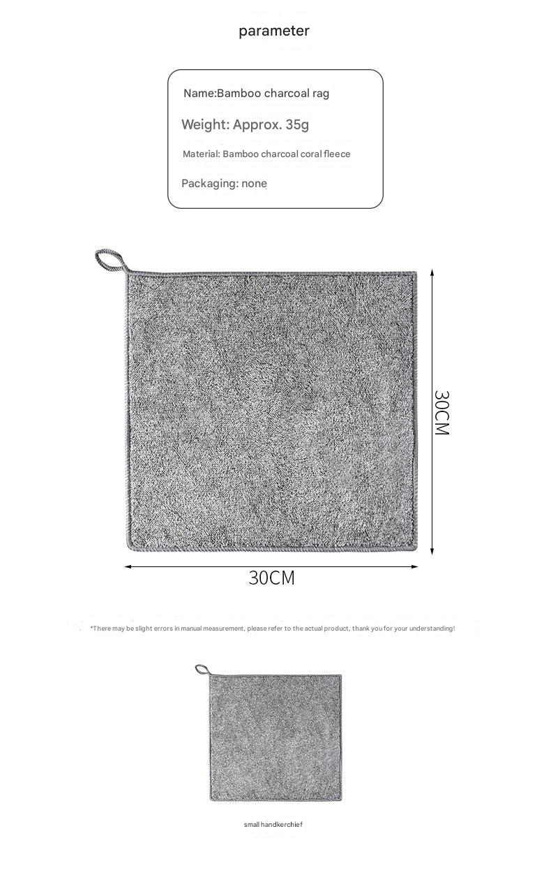 Ultra-absorbent bamboo charcoal cleaning cloth image 1