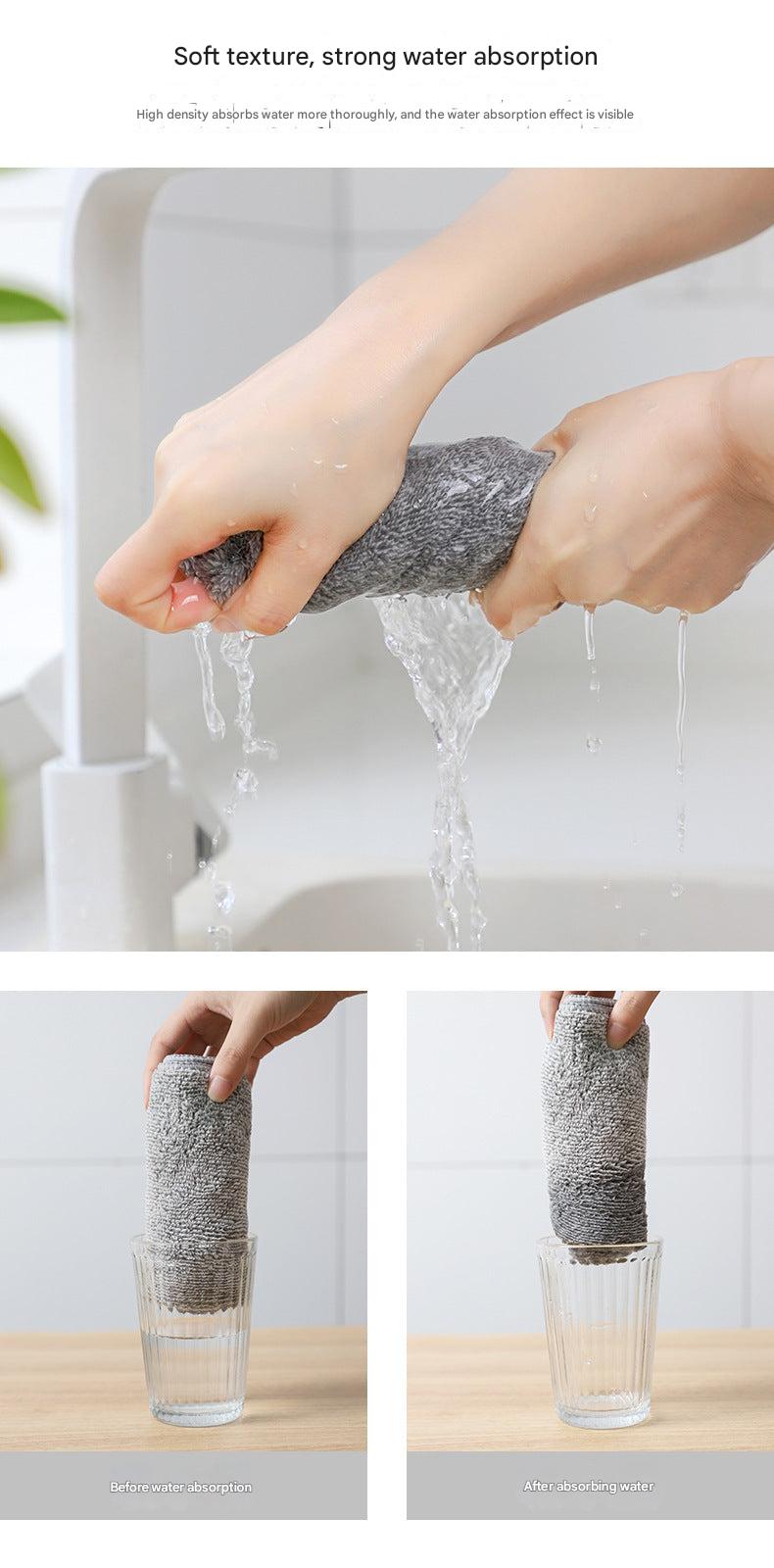 Ultra-absorbent bamboo charcoal cleaning cloth image 4