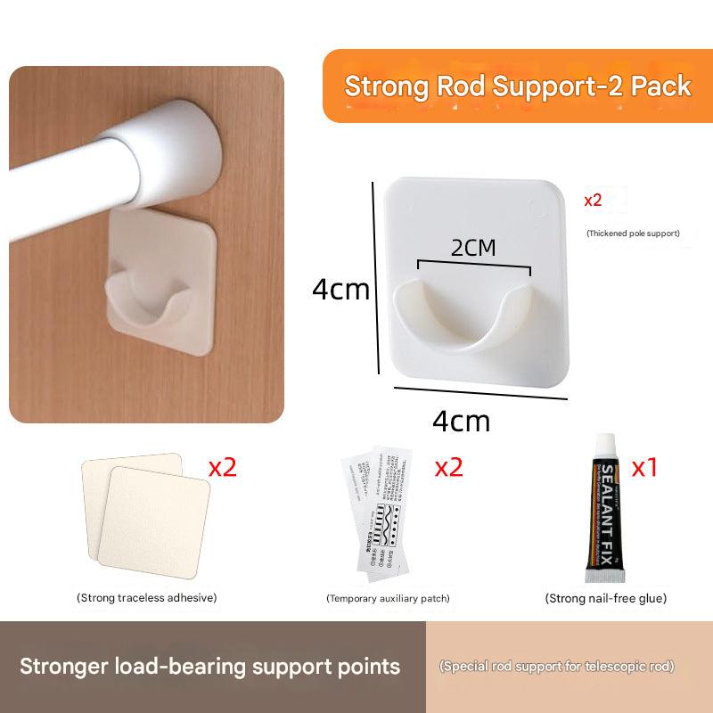 adjustable length curtain rod hooks displayed