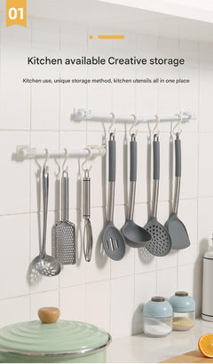 versatile adhesive curtain hooks in use