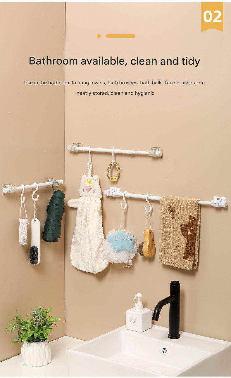 multiple angles of no-drill curtain hooks