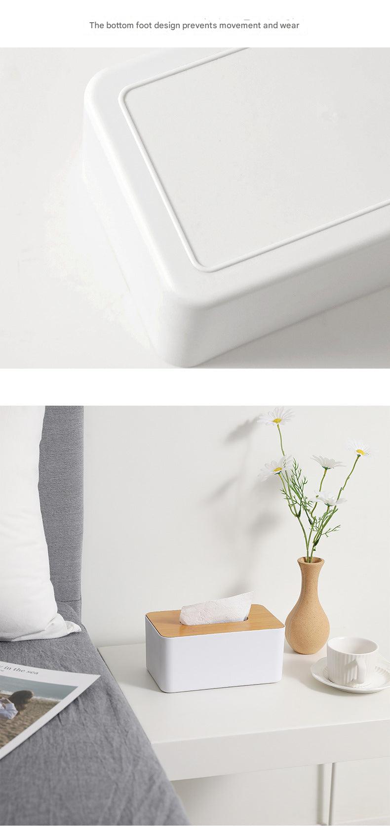 Durable plastic tissue box with pull-out tissues image 3