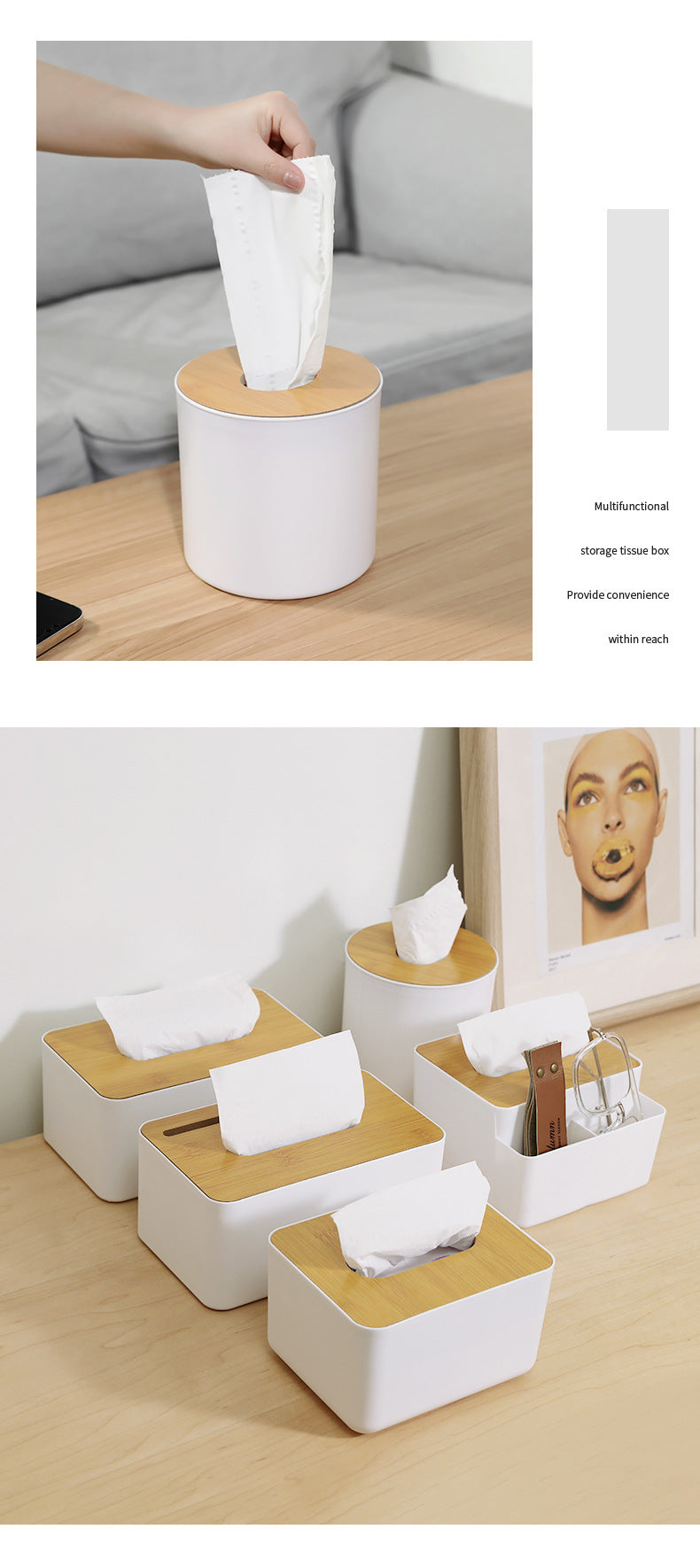 Customisable tissue holder for branding image 4