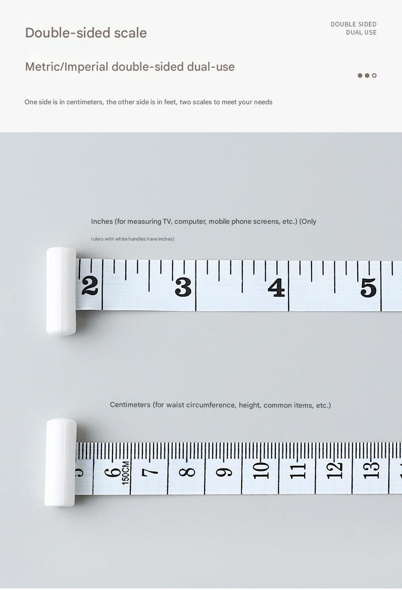 Colorful body measuring tape lying flat for display