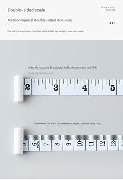 Colorful body measuring tape lying flat for display