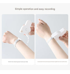 Flexible body measuring tape on a flat surface