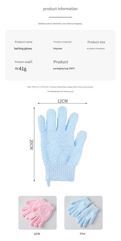 Using exfoliating mitts on skin