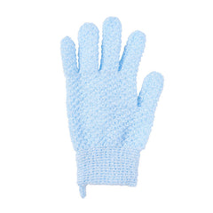 User demonstrating gloves in shower