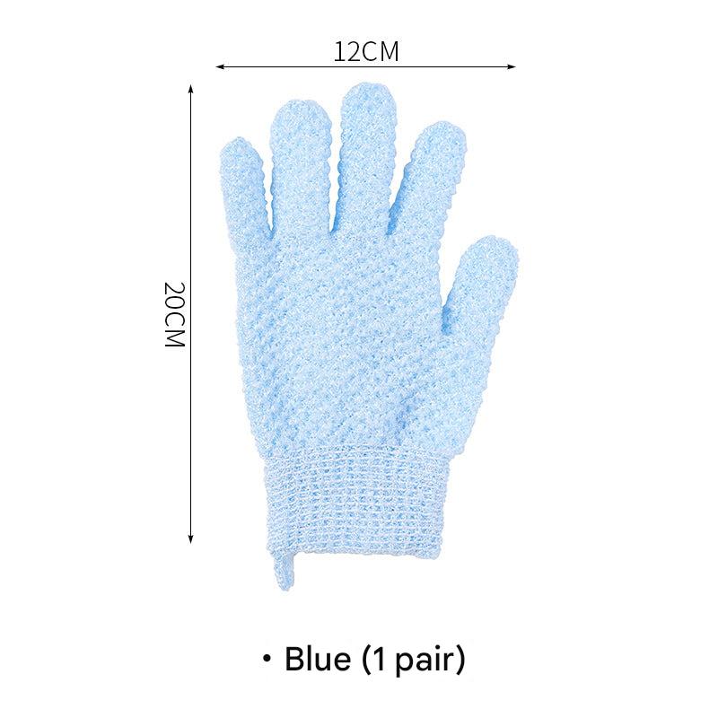 Exfoliating gloves on display