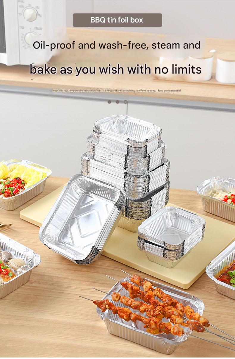 Microwave safe aluminium tray with BBQ dish