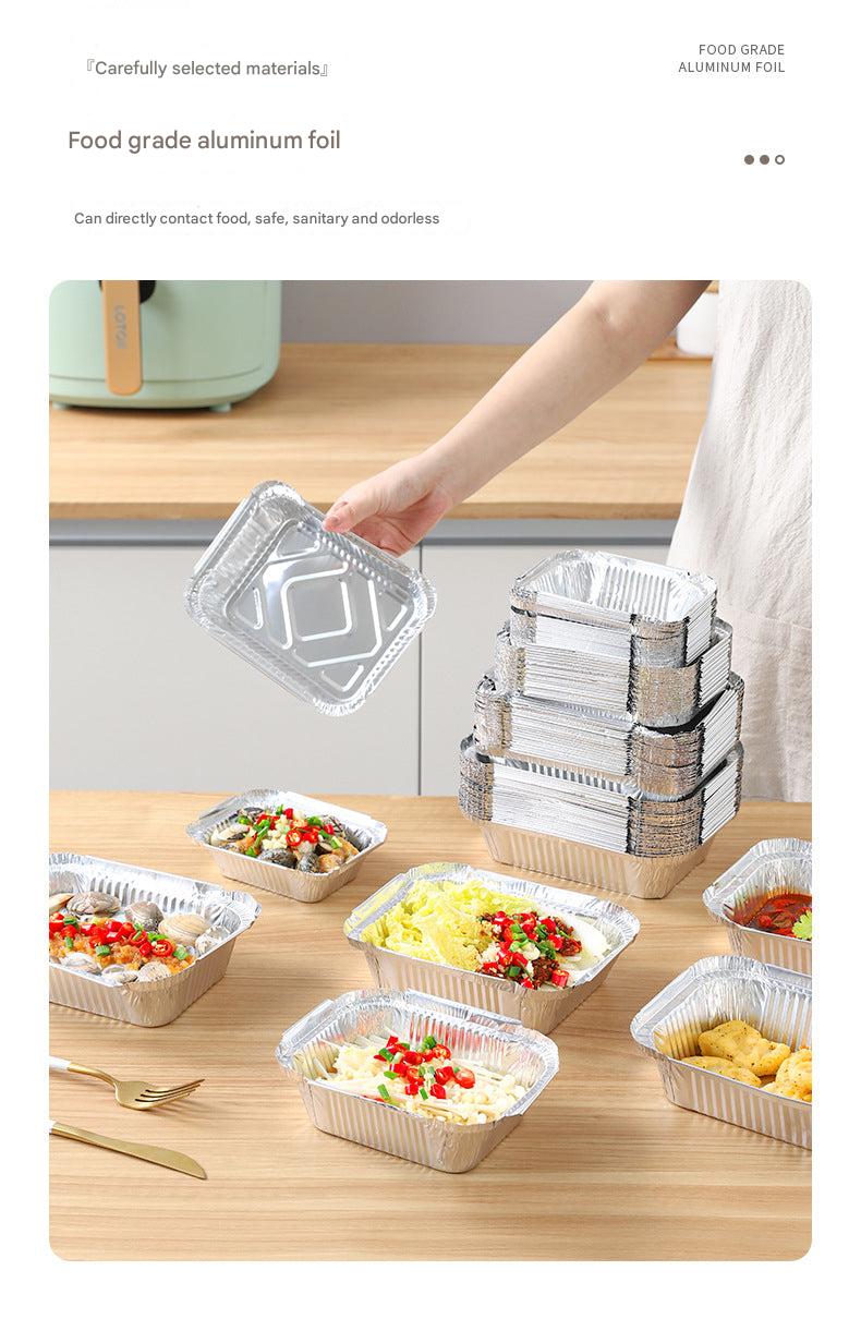 Close-up of leak-proof aluminium tray